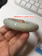 Load image into Gallery viewer, 56.8mm certified Type A 100% Natural sunny green light green Jadeite Jade bangle D140-4008