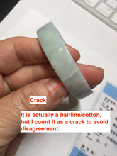 Load image into Gallery viewer, 51mm Certified Type A 100% Natural light purple/white square Jadeite Jade bangle BN98-2703