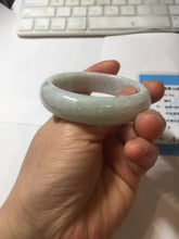Load image into Gallery viewer, 51mm certified Type A 100% Natura light sunny green white purple Jadeite jade bangle PH160-4669