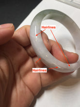 Load image into Gallery viewer, 57.5mm certified Type A 100% Natural dark green purple white Jadeite Jade bangle Y158-3015