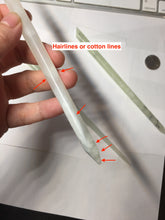 Load image into Gallery viewer, 18-20cm 100% Natural Icy light green white Xiu Jade (Serpentine) Hairpin AW72