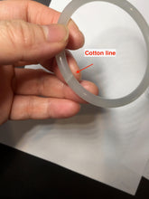 Load image into Gallery viewer, 58mm Certified 100% Natural icy watery white gray pink slim nephrite jade bangle HN135-9191