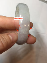 Load image into Gallery viewer, 53mm certified 100% natural Type A icy watery white light green gray (淡油青)Jadeite jade bangle PB268-1037