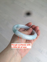 Load image into Gallery viewer, 61mm Certified Type A 100% Natural light green/white jadeite Jade bangle AX80-4362