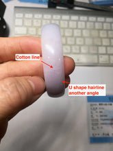 Load image into Gallery viewer, 49.6mm Certified Type A 100% Natural light purple white Jadeite Jade bangle BS119-1524