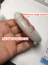 Load image into Gallery viewer, 56.6mm certified 100% natural Type A icy watery light purple/white jadeite jade bangle BP10-2678