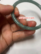 Load image into Gallery viewer, 56mm Certified Type A 100% Natural dark green/blue/gray Guatemala slim round cut Jadeite bangle PH173-8136