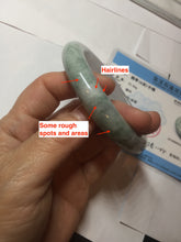 Load image into Gallery viewer, 60.1mm Certified Type A 100% Natural icy watery green/purple chubby Jadeite Jade bangle E145-9530