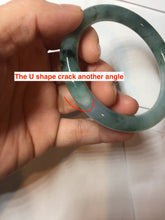 Load image into Gallery viewer, 55mm Certified type A 100% Natural light green blue purple gray black Jadeite bangle PB274-2748