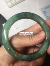 Load image into Gallery viewer, 56.5mm Certified Type A 100% Natural Woodland Green Jadeite Bangle BH234-0253