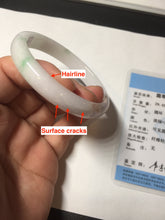 Load image into Gallery viewer, 52.8mm Certificated 100% natural type A sunny green/white/red jadeite jade bangle AF91-3177