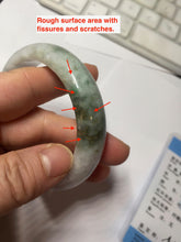 Load image into Gallery viewer, 55mm certified 100% natural Type A sunny green light purple jadeite bangle PA186-4759