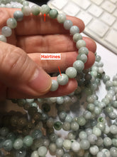 Load image into Gallery viewer, 7mm size 50-58mm 100% natural type A green/white/yellow/purple jadeite jade beads bracelet group PF78