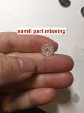 Load image into Gallery viewer, 8.5-9mm 100% Natural type A icy watery sunny green purple yellow safe and sound donut jadeite Jade dangling earring group BQ39