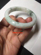 Load image into Gallery viewer, 57.5mm Certified 100% natural Type A green/white jadeite jade bangle BM32-9745