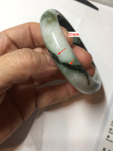 Load image into Gallery viewer, 60mm certificated Type A 100% Natural dark green/brown/black Jadeite Jade bangle BG239-3286