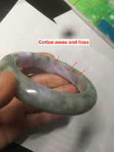 Load image into Gallery viewer, 56.4mm Certified 100% natural Type A green/white/purple/brown jadeite jade bangle AX94-5196