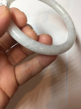 Load image into Gallery viewer, 60mm Certified Type A 100% Natural light green white round cut jadeite Jade bangle PB261-(3216)