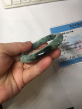 Load image into Gallery viewer, 50mm certified 100% natural Type A light green/gray/purple jadeite jade bangle BS114-6639