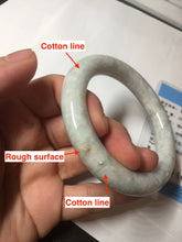 Load image into Gallery viewer, 53.6mm Certified 100% natural Type A sunny green/purple/brown chubby round cut jadeite jade bangle BQ36-5804