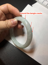 Load image into Gallery viewer, Shopify only. 55mm Certified type A 100% Natural green/white/purple Jadeite bangle AX142 Add on item