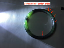 Load image into Gallery viewer, 60.5mm Certified 100% Natural Fresh Young Green/Dark Green/Black Green Ink Painting (绿水墨) Round Cut Nephrite (Wulanhai 乌兰海碧玉) Bangle HF132-7334