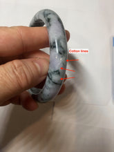 Load image into Gallery viewer, 60.7mm Certified Type A 100% Natural dark green/red/purple/gray Snowy Pine Mountain Jadeite Jade bangle PE115-1209
