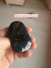 Load image into Gallery viewer, 100% Natural type A black jadeite jade(墨翠, mocui) Guanyin pendant BG31-2