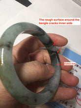 Load image into Gallery viewer, Shopify only. 56.5mm certified 100% natural type A dark green white jadeite jade bangle BN88-4487