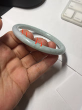 Load image into Gallery viewer, 62.4mm certified Type A 100% Natural white gray light purple round cut Jadeite Jade bangle PE93-3233
