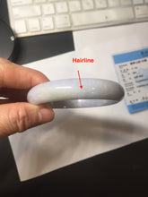 Load image into Gallery viewer, 57.7mm Certified Type A 100% Natural light purple white gray Jadeite bangle BH99-2161