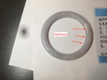 Load image into Gallery viewer, 58mm certified 100% natural type A light green/purple round cut jadeite jade bangle AJ66-0019