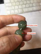 Load image into Gallery viewer, 13.5x13.6mm 100% Natural olive green/brown/black vintage style nephrite Jade bead bracelet HE83