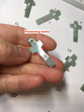 Load image into Gallery viewer, 100% Natural type A light green gray jadeite Jade Hand-held cross or cross pendant necklace PA208