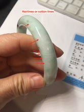 Load image into Gallery viewer, 60mm Certified Type A 100% Natural sunny green white Jadeite bangle PA262-3840