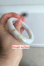 Load image into Gallery viewer, 61.2mm Certified Type A 100% Natural light green/white/brown/purple Jadeite Jade bangle AH82-0480