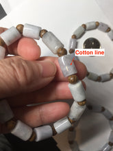 Load image into Gallery viewer, 100% natural type A green/purple jadeite jade beads bracelet group BK56