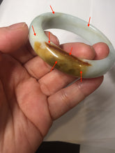 Load image into Gallery viewer, 50mm Certified 100% Natural Type A light green/yellow/brown Maple Syrup Mint Cake jadeite jade bangle BS136-4040