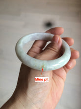 Load image into Gallery viewer, 55.5mm Certified type A 100% Natural light green/purple Jadeite bangle AZ89-1624