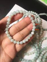 Load image into Gallery viewer, 6.3mm 100% natural type A green/white jadeite jade beads bracelet group BK104 added-on item