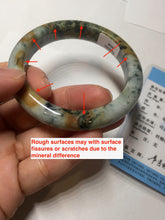 Load image into Gallery viewer, 53.2mm Certified type A 100% Natural green/yellow/brown autumn forest Jadeite bangle PD183-5698