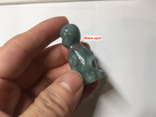 Load image into Gallery viewer, 100% Natural green/blue/gray/black Guatemala jadeite Jade little monkey with ingot desk decor/worry stone PF5