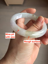 Load image into Gallery viewer, 55mm certified 100% natural type A white/green/black/purple jadeite jade bangle AU42-8152