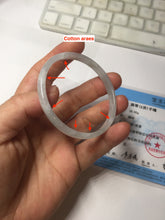 Load image into Gallery viewer, 50mm Certified Type A 100% Natural icy watery light purple green white slim Jadeite Jade bangle PJ55-2049