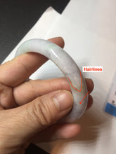 Load image into Gallery viewer, 56.6mm certificated Type A 100% Natural green purple white Jadeite Jade bangle BL67-6247
