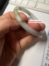Load image into Gallery viewer, 57.2mm certified 100% natural Type A white yellow brown purple Autumn Leaf round cut jadeite jade bangle H162-6012