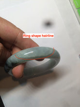 Load image into Gallery viewer, 55 mm Certified type A 100% Natural green/purple/black Jadeite bangle AT97-7557