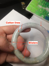 Load image into Gallery viewer, 56.6mm 100% natural Type A green/purple/yellow(FU LU SHOU) chubby jadeite jade bangle BK72-5808