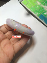 Load image into Gallery viewer, 54mm Certified 100% natural Type A green/brown/purple jadeite jade bangle AR84-5217
