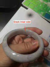 Load image into Gallery viewer, 53.2mm Certified type A 100% Natural light green/purple Jadeite bangle AZ87-1632